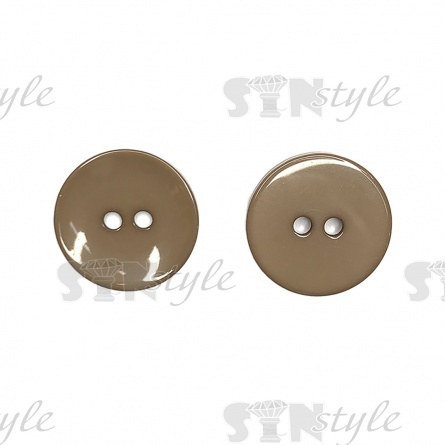 Пуговица пластиковая на два прокола, размер 44L, цвет капучино фото 1