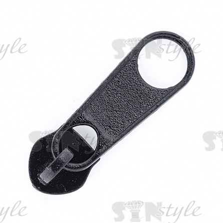 Слайдер для молнии, спираль, тип 5, черный, фото 1