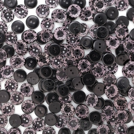 Пуговица пластиковая на два прокола, черная, 20L фото 4