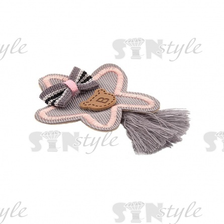 Аппликация 3D "Звездочка", цвет серый, размер 45х60 мм фото 2