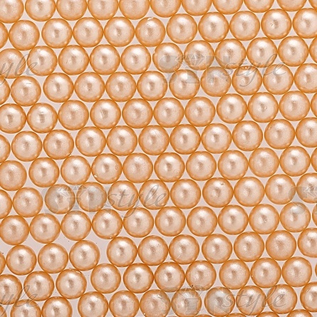 Бусины под жемчуг прибивные, размер 6 мм, цвет бежевый, вес 500 г фото 2