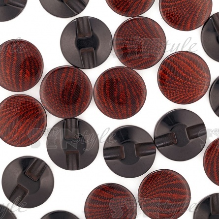 Пуговица пластиковая на полуножке, размер 34L, цвет темно-коричнеый фото 3