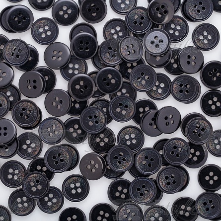 Пуговица пластиковая на четыре прокола, размер 24L, цвет кофейный фото 4