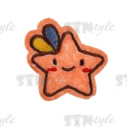 Термоаппликация "Звездочка", размер 35х35 мм, цвет розовый фото 1