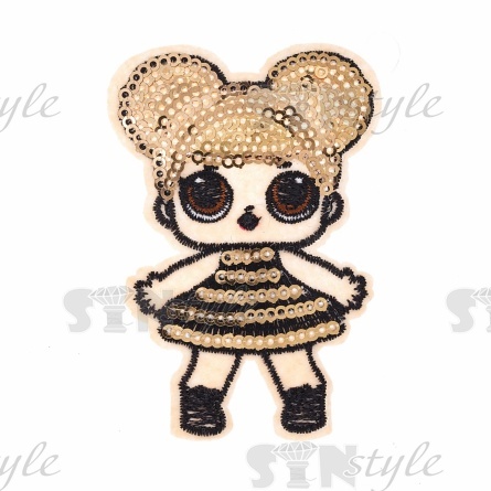 Термоаппликация текстильная, синтетическая, размер 55х80 мм фото 1