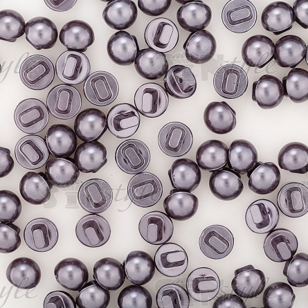 Пуговица пластиковая на ножке, в форме полусферы, серого цвета, размер 18L фото 3