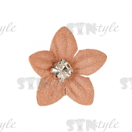 Цветочки декоративные, цвет бежевый, размер 25 мм,  фото 1