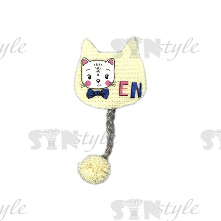 Аппликация 3D "Котик", цвет бежевый, размер 37 мм х 55 мм фото 1