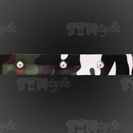 Декоративная тесьма камуфляжная с заклепками, ширина 20 мм, намотка 10 ярдов фото 3