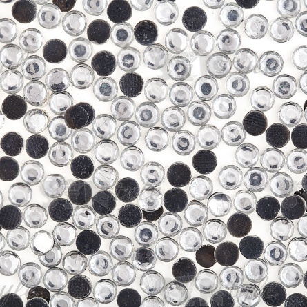 Стразы термоклеевые акриловые SS20, цвет белый прозрачный, 500 гр/уп фото 2