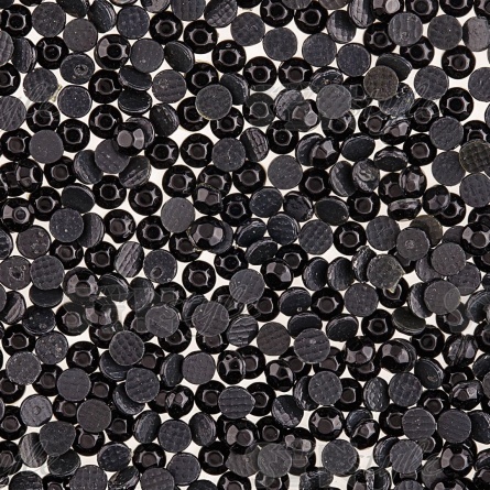 Стразы термоклеевые акриловые SS10, цвет черный, 500 гр/уп фото 3