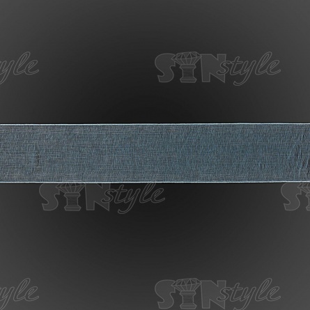 Декоративная лента капроновая, ширина 25 мм, намотка 50 ярдов, цвет голубой фото 3