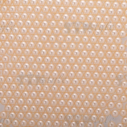 Бусины под жемчуг прибивные, размер 6 мм, цвет бежевый, вес 500 г  фото 1