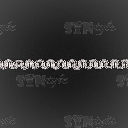 Тесьма отделочная металлизированная, ширина 10 мм, цвет серебро, намотка 15 ярдов фото 1