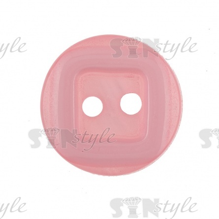 Пуговица пластиковая на два прокола, 20L, цвет розовый фото 4