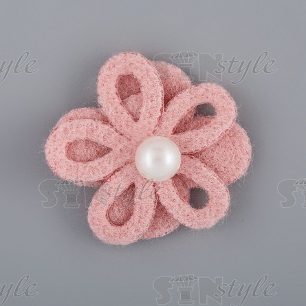 Цветочки декоративные, цвет грязно-розовый, размер 25 мм,  фото 1