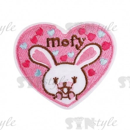 Термоаппликация "Зайчик", размер 60х53 мм фото 1