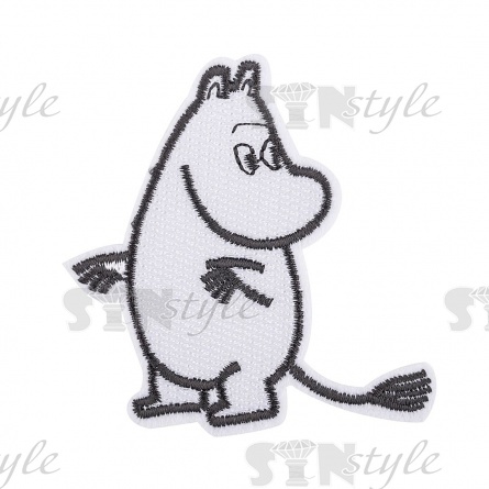 Термоаппликация "Бегемотик", размер 70х72 мм фото 1