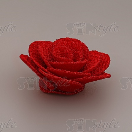 Цветочки декоративные, цвет красный, размер 40 мм, фото 2