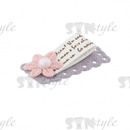 Аппликация 3D "Рамка", цвет серый, размер 33х18 мм фото 2