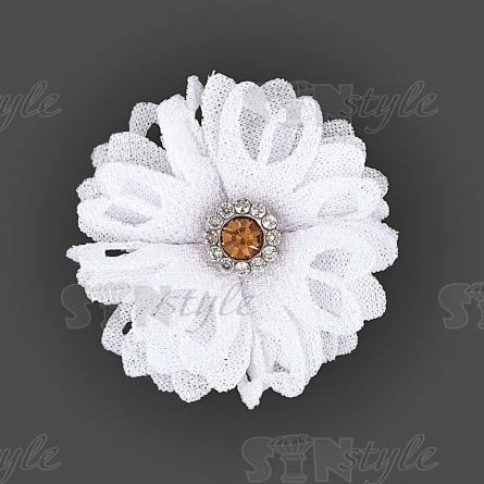 Цветочки декоративные, цвет белый, размер 40 мм,  фото 1