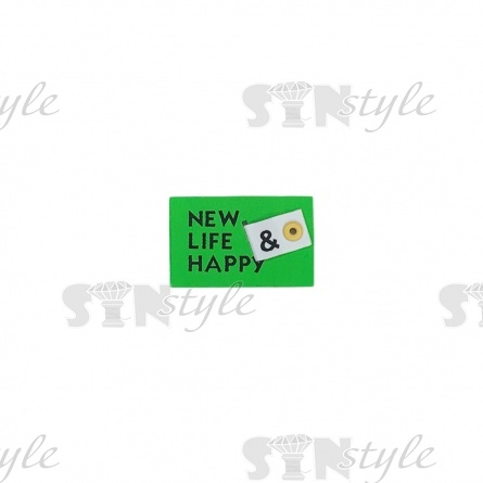 Аппликация пришивная ПВХ, размер 55х35 мм, цвет зеленый фото 1