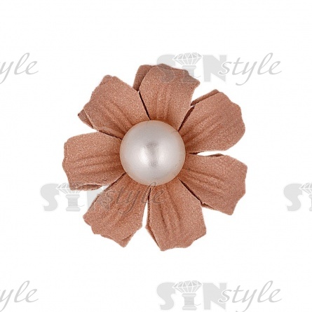 Цветочки декоративные, цвет бежевый, размер 35 мм, фото 1