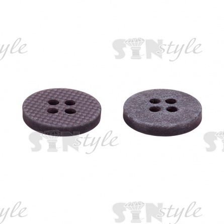 Пуговица пластиковая на четыре прокола, размер 24L, цвет серый фото 3