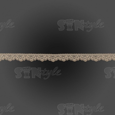 Кружево эластичное, ширина 20 мм, цвет бежевый (277), намотка 15 ярдов фото 2