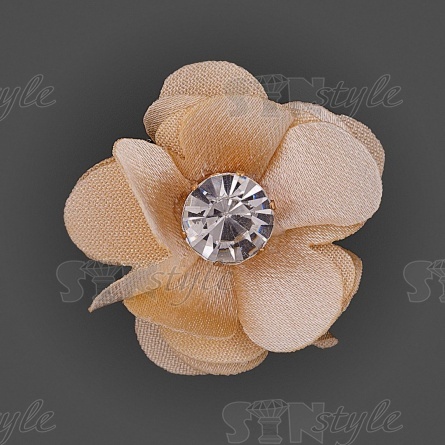 Цветочки декоративные, цвет шампань, размер 35 мм,  фото 1