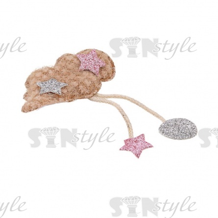 Аппликация 3D "Тучка", цвет бежевый, размер 47х70 мм фото 2