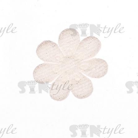 Аппликация 3D "Цветочек", диаметр 25 мм, цвет шампань фото 1