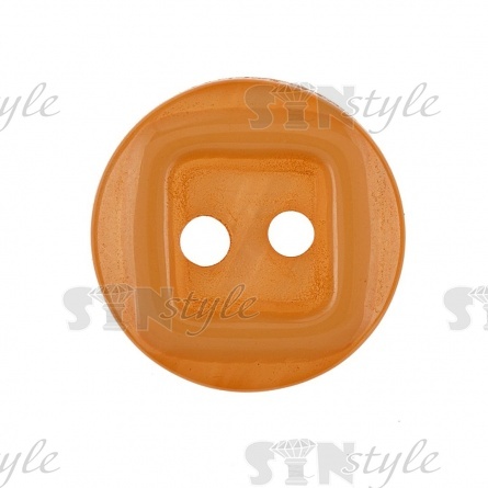 Пуговица пластиковая на два прокола, 20L, цвет горчичный фото 4