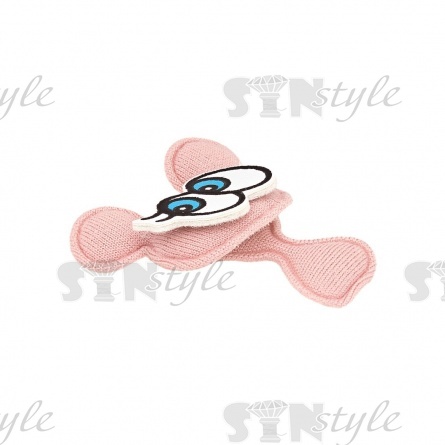 Аппликация 3D "Мышка", цвет грязно-розовый, размер 33х38 мм фото 2