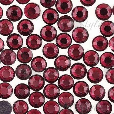 Стразы термоклеевые стеклянные SS16, форма круг, цвет фиолетовый (919),1440 шт/уп  фото 2