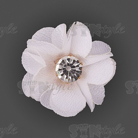 Цветочки декоративные, цвет белый, размер 35 мм,  фото 1