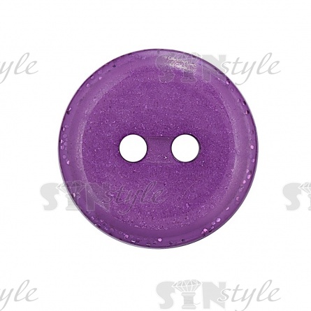 Пуговица пластиковая на два прокола, 20L, цвет сирень фото 2