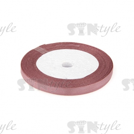 Декоративная лента атласная, ширина 6 мм, намотка 25 ярдов, цвет грязно-розовый (№092) фото 1