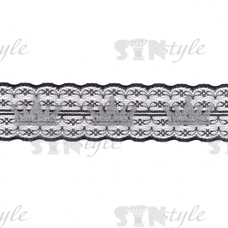 Аппликация кружевная пришивная, ширина 45 мм фото 1