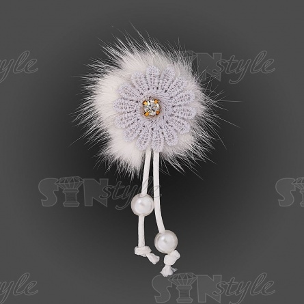 Аппликация 3D "Одуванчик", цвет серый, размер 40х75 мм фото 1