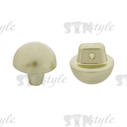 Пуговица пластиковая на ножке, в форме полусферы, салатового цвета, размер 18L фото 2