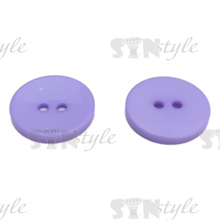 Пуговица пластиковая на два прокола, размер 40L, цвет сиреневый фото 2