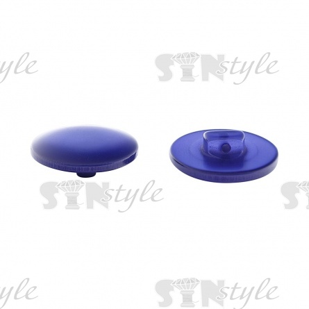 Пуговица пластиковая на ножке, синяя перламутровая, 32L фото 2