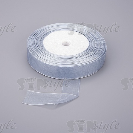 Декоративная лента капроновая, ширина 20 мм, намотка 36 ярдов, цвет светло-серый фото 1