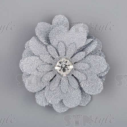 Цветочки декоративные, цвет серый, размер 40 мм,  фото 1
