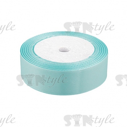Лента атласная, ширина 25 мм, намотка 25 ярдов, цвет светло-салатовый (№141) фото 1