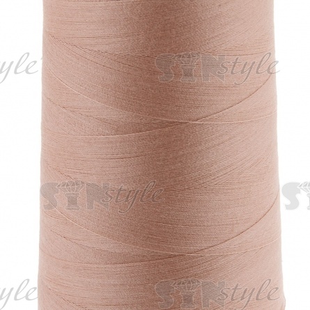 Нитки полиэстер 40/2, цвет №1551,(светло-персиковый), катушка  фото 2