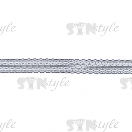 Кружево на сетке, ширина 45 мм, цвет темно-синий (№15), намотка 300 ярдов фото 3