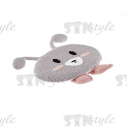 Аппликация 3D "Собачка", цвет серый, размер 50х50 мм фото 2