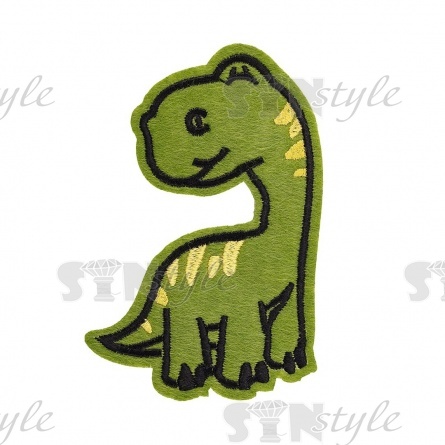 Термоаппликация "Динозаврик", размер 63х95 мм фото 1